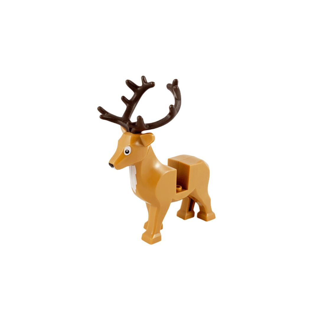 LEGO Deer (Stag Reindeer) Minifigure with Dark Brown Antlers