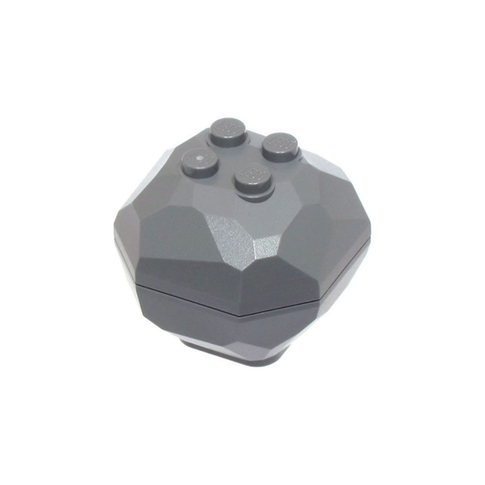 LEGO Minifigure Accessory - Rock 4x4 Octagonal Boulder, Dark Bluish Grey